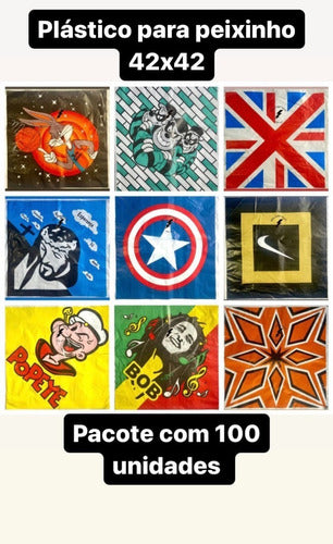 Plástico Raia Peixinho Flexinha 42x42 100 Unidades Estampado 1