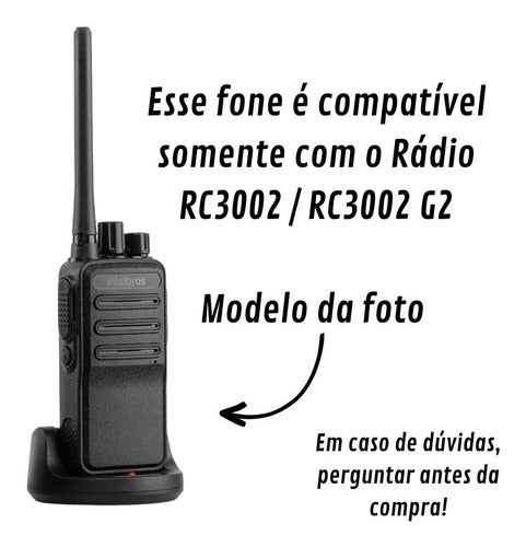 Kit 6 Fone Microfone Para Rádio Comunicador Intelbras Rc3002 1