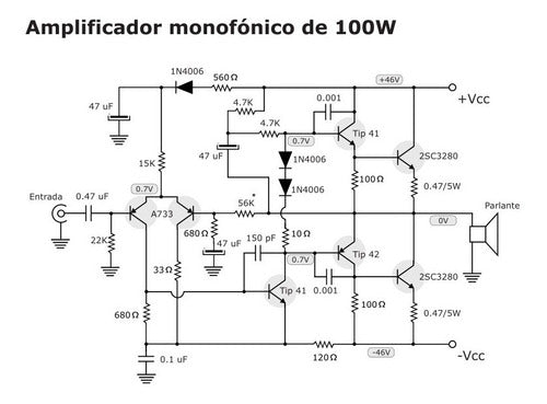 Printed Circuit Board Amplifier 100w Mono 2