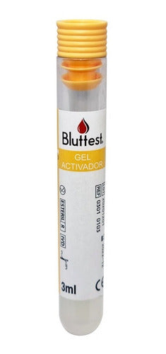 Tubos Gel Activador 3ml Bluttest Tradicional X100 Unidades 1