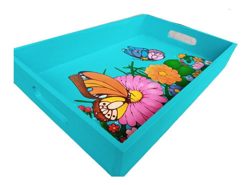 Hand-Painted Breakfast Tray, Ideal for Breakfast or Snacks, Highly Decorative 5