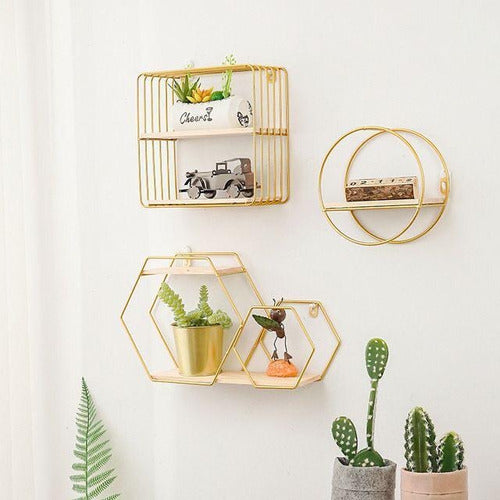 Total Home Decorative Wall Shelf Square Grid 3