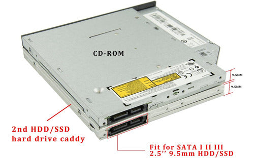 Adaptador De Disco Duro Ssd Duro Unidad De Cd/dvd-rom Área Ó 6