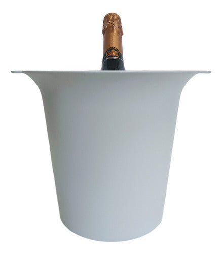 Set of 5 Plastic Ice Bucket Cooler with Handles Champagne 2