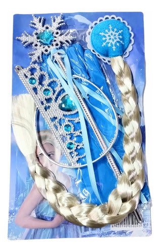 LC Frozen Elsa Set Trenza + Corona + Cetro + Guantes 1