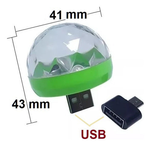5 RGB LED Audio Rhythmic Disco Ball DJ USB and Phone 3