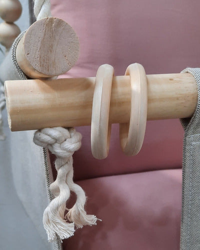 Baby Swing FEFE - 6 Months to 3 Years - Fabric and Wood 3