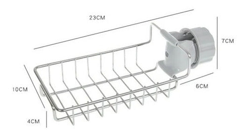 Cesto Organizador Para Grifo Ducha Cocina Acero Inoxidable 1