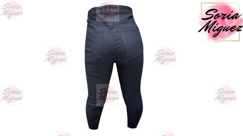 Fluido Jeans Pantalón Vaquero Dama/mujer Negro Slim/strech/chupin Monkey 1