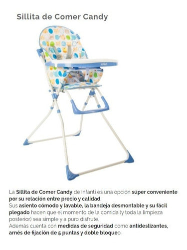 Infanti Foldable Baby High Chair Candy Super Reinforced 1