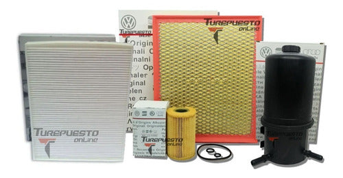 Original VW Filters Kit X4 for VW Amarok 2.0 TDI Diesel 0