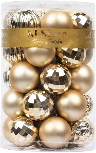 KI Store Champagne Christmas Balls Set of 34 0