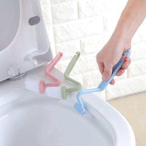 Curved Toilet & Kitchen Brush Ideal for Hard-to-Reach Places 2
