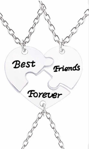Set of 3 Friendship Heart Necklaces for Sharing 3