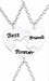 Set of 3 Friendship Heart Necklaces for Sharing 3