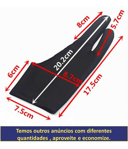 Luva De Desenho Tablet Telas Mesa De Luz Sketch Dois Dedos 2