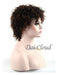 Cosplay Women Short Ruffled Curly Afro Dark Brown Wig 2