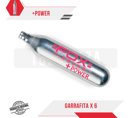 CO2 Fox + Power Capsules Kit for Pistols Rifles x6 Units 1