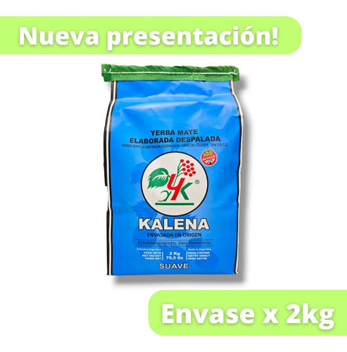 Kalena Despalada X2kg Yerba Mate Barbacuá (2kg) Sin Tacc 0