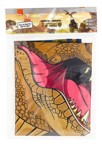 BRW Children's Plastic Artist Apron Printed Raptor Magic 3