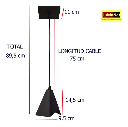 Ferrolux Trapani Black Pendant for GU10 - Last Units Available 1