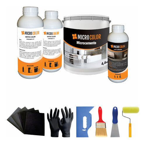 Microcolor Kit Microcemento 4m2 + Applicator Accessories Kit 0