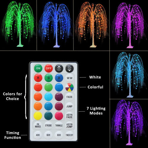 Pooqla 240 Luces Led De 5 Pies, Rbol Led Rgb Con Control Rem 4