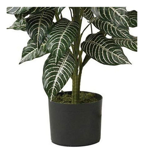 Nearly Natural Zebra Silk Plant 6542, 3 Feet, Green 1