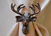 Set of 12 Deer Napkin Rings Copper Serviette Holders 1