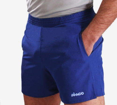 Men's Navy Blue Sports Shorts with Pockets for Running and Tennis 1