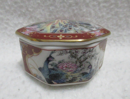 Hermoso Alhajero Porcelana Japonesa Aves Del Paraíso Japan 0