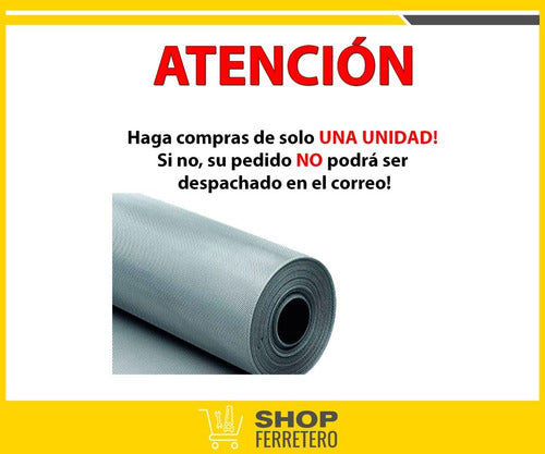 Shop Ferretero Tejido Tela Mosquitera Galvanizado 1.20 X 30 Metros C 1