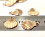 Tienda de Dijes 10 Large Gold Metal Marine Shell Charms 2