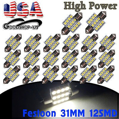 GoodShop 20pcs Warm White 12smd 31mm Festoon Dome Map Interior Lights 0