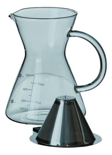 Casa Práctica Cafetera De Goteo 500ml Borosilicato C/filtro Ac. Ino 3