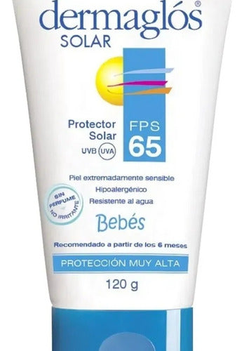 Dermaglós Protector Solar F 65 Bebés +6 Meses Piel Sensible 0