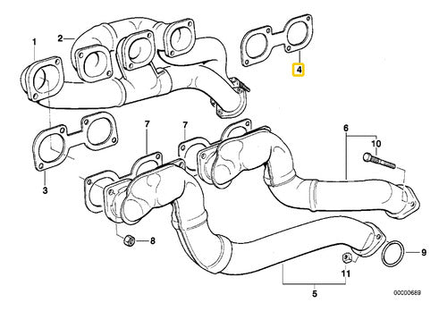 Victor Reinz Exhaust Collector Joint for BMW Series 5 E39 M5 S62 3