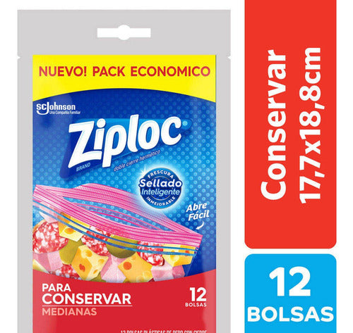 Ziploc Bolsas Herméticas Para Conservar Medianas 12 Un 0