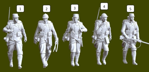 Horse3D French Soldier WW1 Scale 1/16 (12cm), White 0