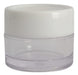 10 Clear Plastic Jars 5ml with White Plastic Lid 0