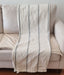 Rustic Fringed Bed Throw 100% Cotton 200 x 150 65