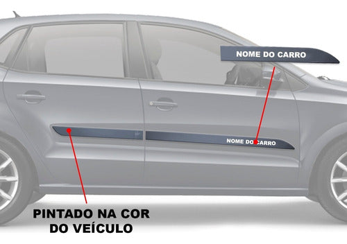 Friso Lateral Porta Hb20s 2015 2016 2017 2018 Cor Prata Sand 2