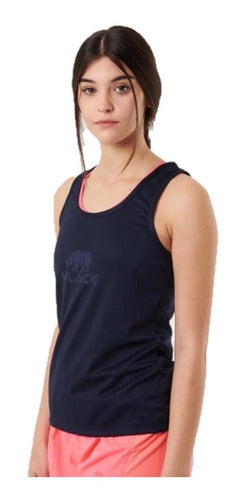 Women's Navy Blue Sport Tank Top - Vlack 2