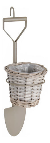 Wicker Metal Planter 0