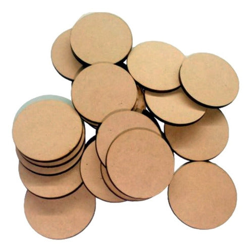 MDF 27 Smooth Circles Made of Fiberboard 5cm 0