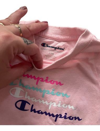 Champion T-Shirt, Pink, Baby, 12 Months 1