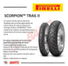 Pirelli Cubierta Moto 140/80-17 V69 Scorpion Trail II 1