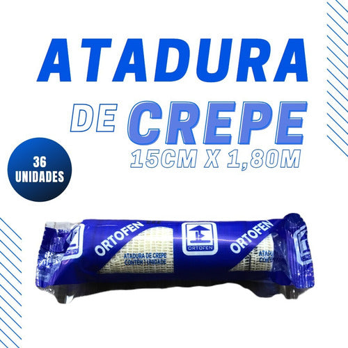 Atadura De Crepe Ortofen 15cm X 1,80 Em Repouso Cx 36 Unid 4