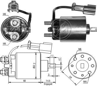 ZM Solenoid or Automatic Nissan Pathfinder 12V Hitachi ZM 1717 0