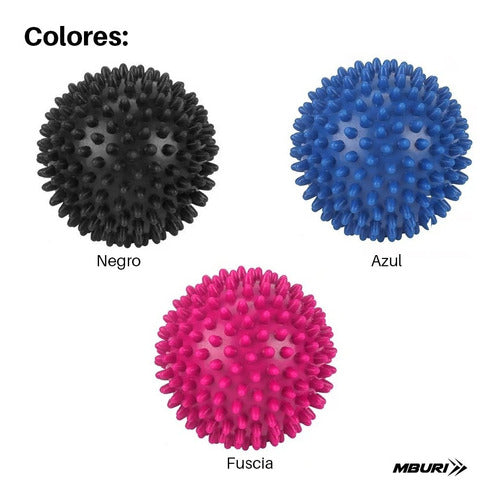 MBURI SPORT Textured Solid Massage Ball for Myofascial Release 1